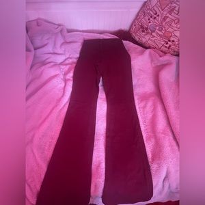 Size xxs, flare pants, dark red, brand wildfable.